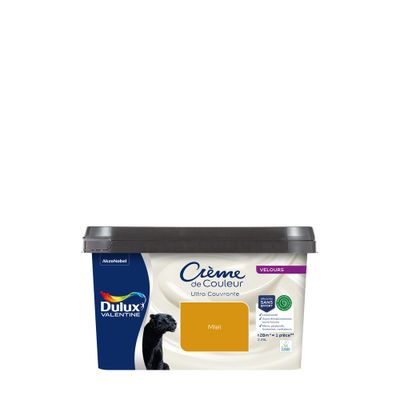 Peinture crème de couleur Miel velours 2,25L - DULUX VALENTINE
