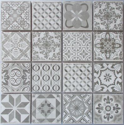 Mosaïque sol/mur intérieur motif décor gris MALLA ANTIC 30 x 30 cm vendu à l'unité DISTRIMAT