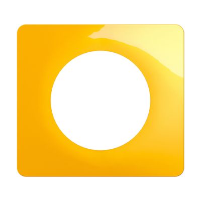 Plaque de finition 1 poste Jaune safran - Céliane LEGRAND