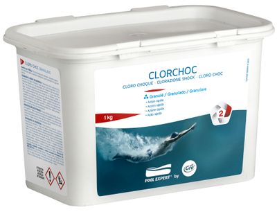 Chlore choc piscine - granulés seau de 1 kg GRE