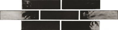 Faïence murale effet zellige noir rectangulaire GEMSTONE ép 9 mm 7,5 x 30 cm 0,63 pqt/m² BALDOCER