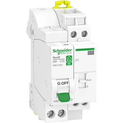 Contacteur jour/nuit 20A + disjoncteur 20A embrochable - Resi9 XE SCHNEIDER ELECTRIC