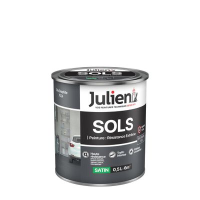 Peinture sol extrême gris graphite RAL 7024 0,5 L - JULIEN