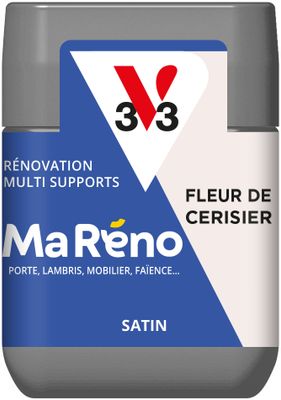 Peinture de rénovation multi- V33supports MaRéno fleur de cerisier finition satinée 75 mL - V33