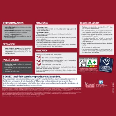 Lasure très haute protection 8 ans chêne doré 2,5 l BONDEX