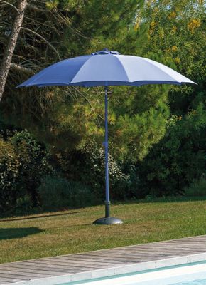 Parasol droit diamètre 2,70 m mât en aluminium Bleu PROLOISIRS