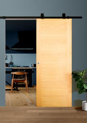 Porte coulissante âme pleine décor plaqué chêne EQUINOXE H.204 x l.83 cm SMIS