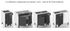 Façade de cuisine 1 porte + 1 tiroir Cristal anthracite 70 x 40 cm pour meuble