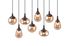 Suspension E14 Lumina noir et verre ambre 8x40W - TRIO