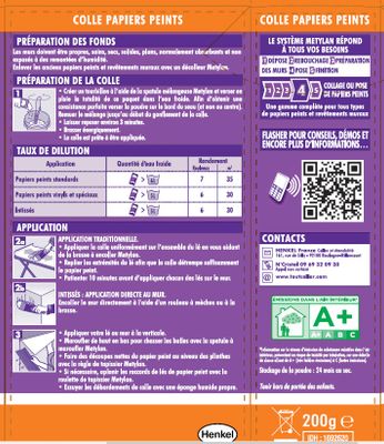 Colle en poudre pour tous papiers peints 200 g