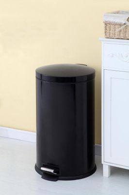 Poubelle à pédale 40 l noir mat