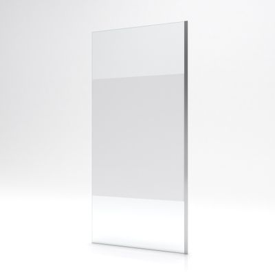 Paroi de douche à l'italienne 90x200 cm profilé chrome verre dépoli 8 mm Parma - AURLANE