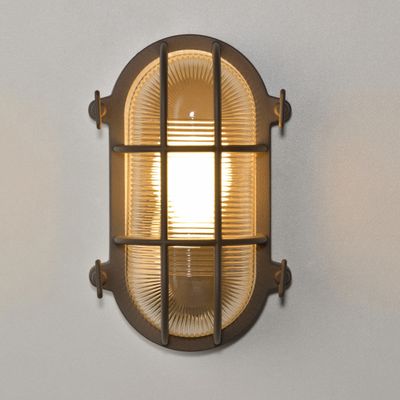 Applique extérieur hublot E27 Achab rouille IP44 60W - COREP