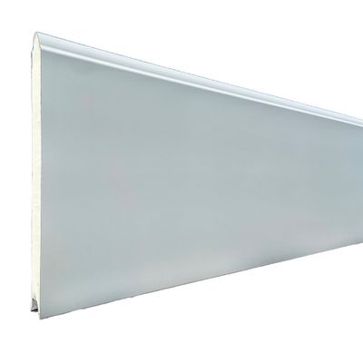 Porte de garage sectionnelle motorisée avec hublots l.240 x h.200 cm lisse blanche - SPADONE