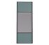 Porte de placard Miroir et Opale Profil noir H 248,5 x L 92,2 cm YNGENIO