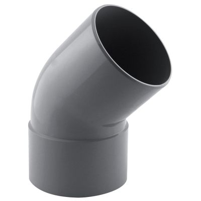 Coude PVC évacuation 45° mâle/femelle Ø100 - FITT