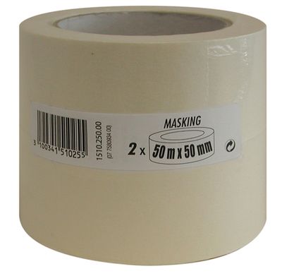 Ruban de masquage lisse 50 m x 50 mm par 2 