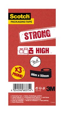 Ruban adhésif d'emballage havane 66 m x 50 mm par 3 - SCOTCH