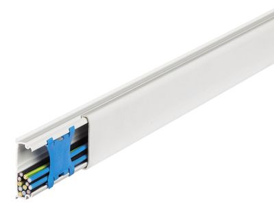 Moulure 12x30 mm blanche 1 compartiment longueur 2m TEHALIT