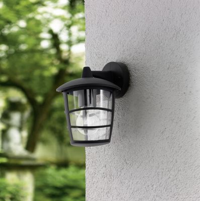 Applique extérieur descendante E27 Aloria noir IP44 60W - EGLO