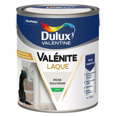 Peinture Boiseries Laque Acrylique Valénite Dulux Valentine Rose Souvenir Satin 2 L