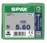 Vis tête fraisée T-star 5 x 60 mm par 100 SPAX