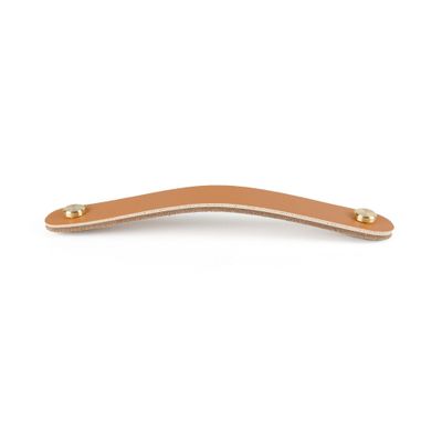 Poignée de meuble cuir chameau entraxe 128 mm REI