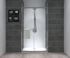 Porte de douche coulissante 120x195 cm profilé chrome verre transparent 6 mm Serenity - OCEA