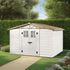 Abri de jardin en résine avec toit bi-pente et plancher dalle composite 6,51 m², Livraison à domicile incluse - HABRITA