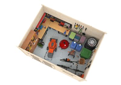 Abri de jardin bois Lya2 Naturel 10,5m2 Livraison à domicile incluse