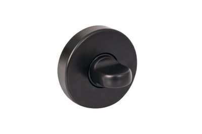 Rosaces de porte rondes à condamnation Mira métal noir mat diamètre 50 mm ALPERTEC