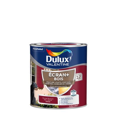Peinture Ecran + Bois satin Rouge Basque 0,5 L - DULUX VALENTINE