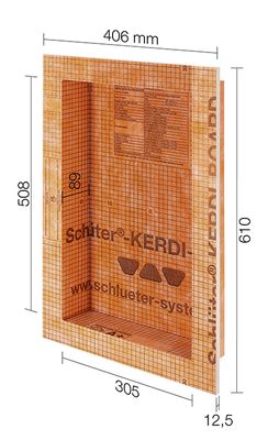Niche à carreler encastrable Kerdi-Board-N 305 x 508 x 89 mm SCHLUTER