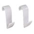 Crochet blanc pour sèche-serviettes à tubes ronds, lot de 2