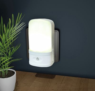 Veilleuse LED crépusculaire Lentia blanc RGBW - TIBELEC