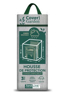 Housse pour chaises empilables 66 x 66 x 110/80 cm JARDILINE