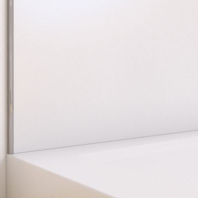 Panneau mural de douche aluminium blanc 120 x 210 cm AURLANE