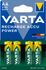 Piles rechargeables HR06 (AA) Accu power par 4 - VARTA