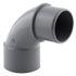 Coude 87° PVC à coller, mâle/femelle, diamètre 32 FITT