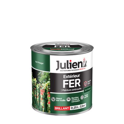Peinture fer antirouille vert potager brillant 250 mL - JULIEN