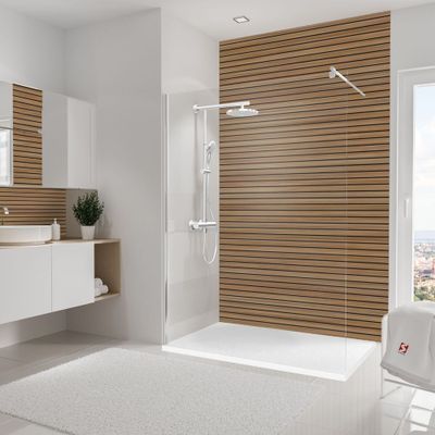 Panneau mural de douche 150x255 cm japandi horizontal DecoDesign Décor - SCHULTE