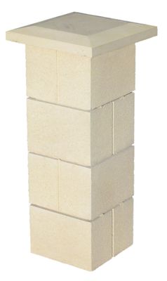 Elément de pilier Casa 27,5 x 27,5 x 20 cm ton pierre GGI