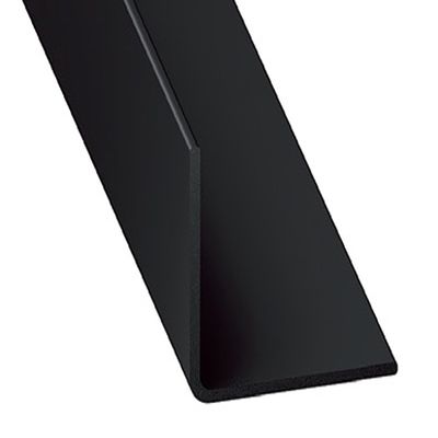 Cornière égale PVC laque noir 20 x 20 mm 2 m CQFD