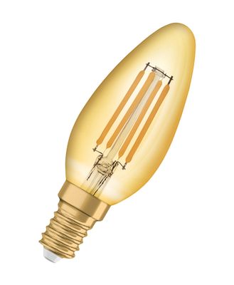 Ampoule LED ambrée E14 vintage 1906 flamme à filament 4 W = 410 lumens blanc chaud OSRAM