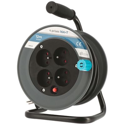 Enrouleur électrique Baby 12m 4 prises - GEFOM