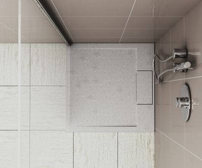 Receveur de douche 80x80 cm résine blanc mat Island - OCEA