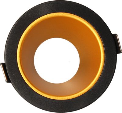 Spot LED encastrable GU10 anti-éblouissement sans ampoule Noir/doré - Naxos ARLUX