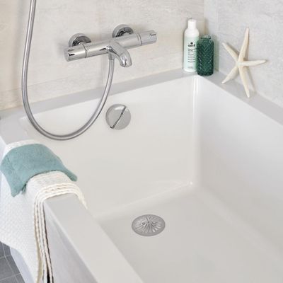 Filtre gris CATCHY universel pour baignoire, douche, lavabo et évier WIRQUIN