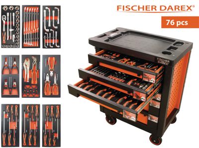 Servante équipée de 76 outils FISCHER DAREX