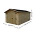 Garage avec panneaux en bois massif ép. 16 mm 13,14 m², Livraison à domicile incluse - HABRITA